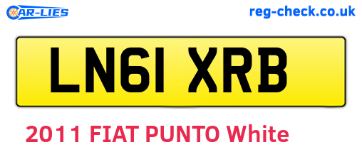 LN61XRB are the vehicle registration plates.
