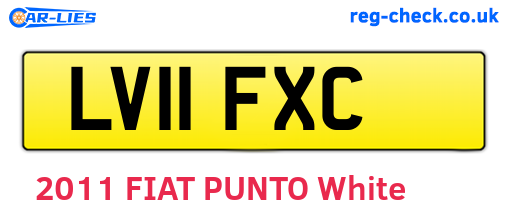 LV11FXC are the vehicle registration plates.