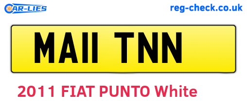 MA11TNN are the vehicle registration plates.