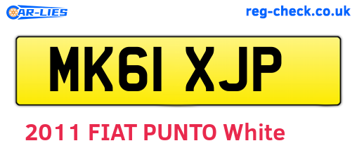 MK61XJP are the vehicle registration plates.