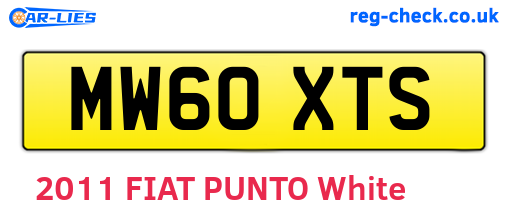 MW60XTS are the vehicle registration plates.