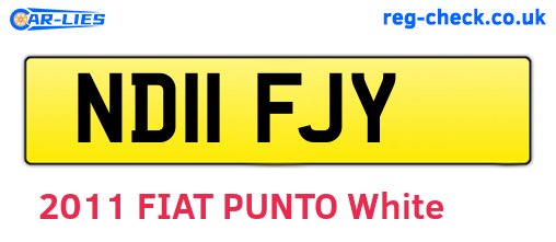 ND11FJY are the vehicle registration plates.