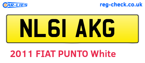 NL61AKG are the vehicle registration plates.