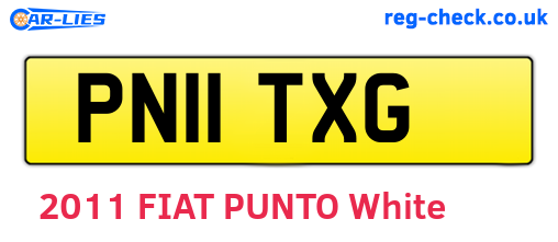 PN11TXG are the vehicle registration plates.
