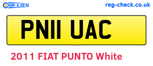 PN11UAC are the vehicle registration plates.
