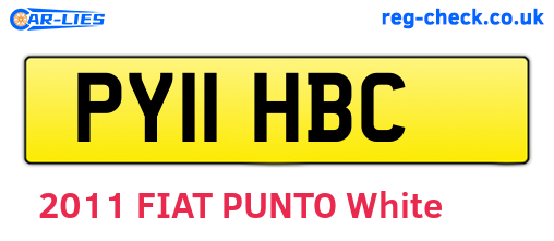 PY11HBC are the vehicle registration plates.