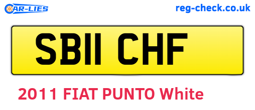 SB11CHF are the vehicle registration plates.