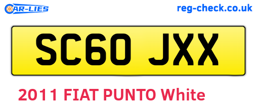 SC60JXX are the vehicle registration plates.