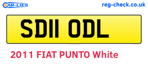 SD11ODL are the vehicle registration plates.