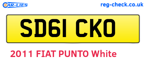 SD61CKO are the vehicle registration plates.