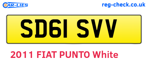 SD61SVV are the vehicle registration plates.