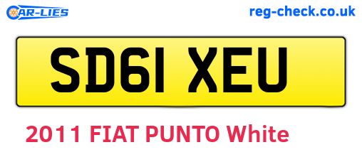 SD61XEU are the vehicle registration plates.