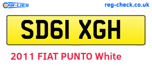SD61XGH are the vehicle registration plates.