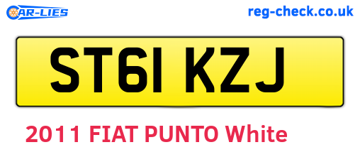 ST61KZJ are the vehicle registration plates.