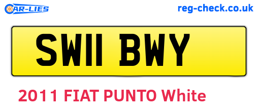 SW11BWY are the vehicle registration plates.
