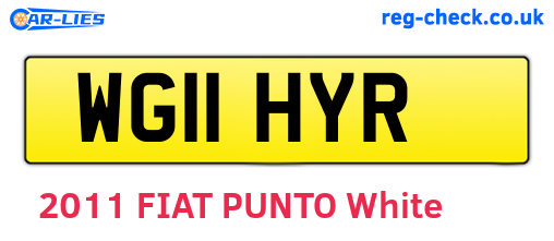 WG11HYR are the vehicle registration plates.