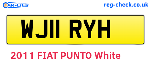 WJ11RYH are the vehicle registration plates.