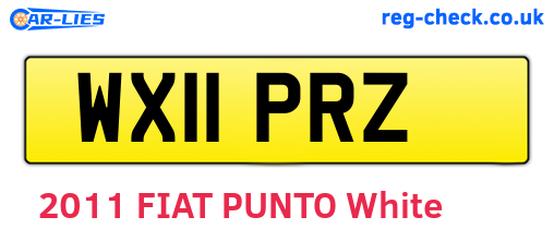 WX11PRZ are the vehicle registration plates.