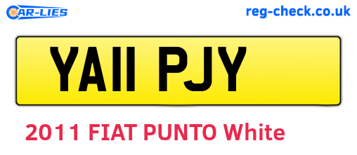 YA11PJY are the vehicle registration plates.
