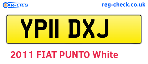 YP11DXJ are the vehicle registration plates.