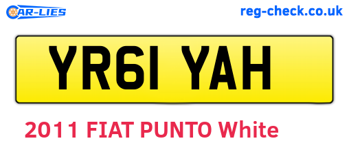 YR61YAH are the vehicle registration plates.