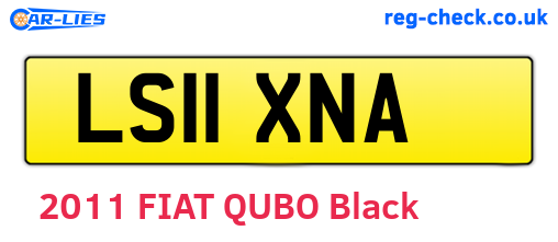 LS11XNA are the vehicle registration plates.