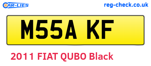M55AKF are the vehicle registration plates.