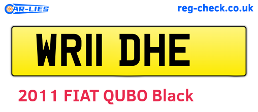 WR11DHE are the vehicle registration plates.