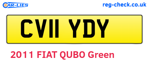 CV11YDY are the vehicle registration plates.