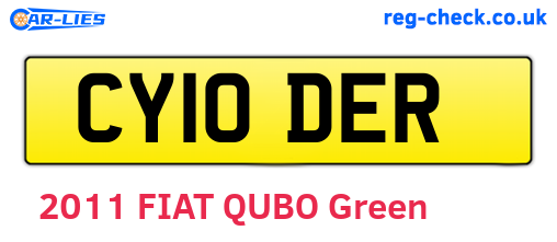 CY10DER are the vehicle registration plates.