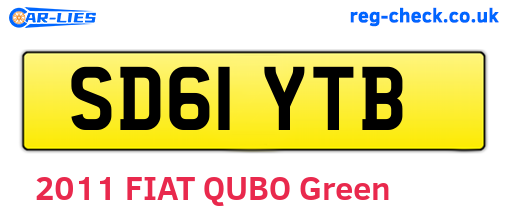 SD61YTB are the vehicle registration plates.