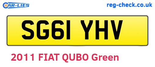 SG61YHV are the vehicle registration plates.