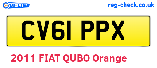 CV61PPX are the vehicle registration plates.