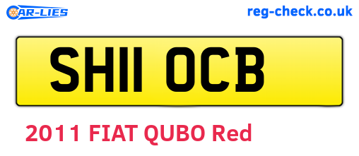SH11OCB are the vehicle registration plates.