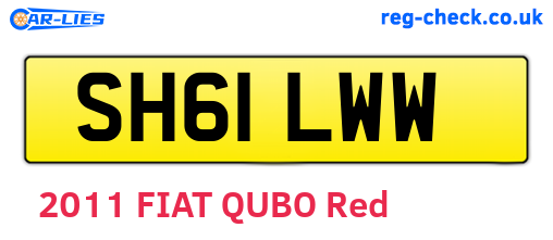 SH61LWW are the vehicle registration plates.