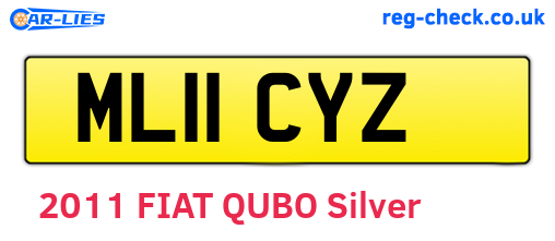 ML11CYZ are the vehicle registration plates.