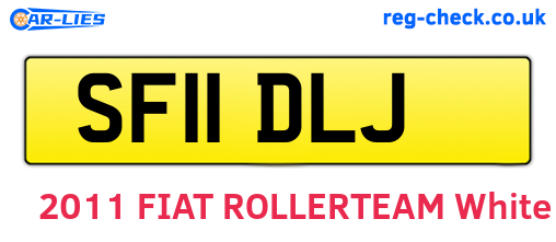 SF11DLJ are the vehicle registration plates.