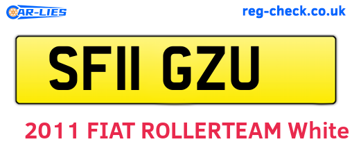 SF11GZU are the vehicle registration plates.