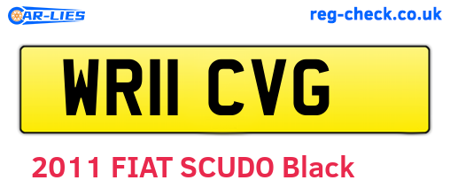 WR11CVG are the vehicle registration plates.