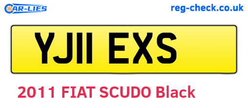 YJ11EXS are the vehicle registration plates.