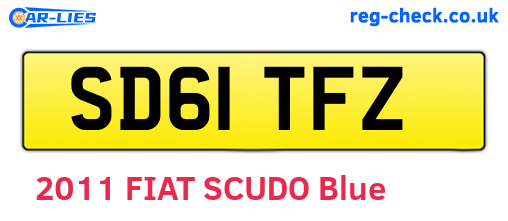 SD61TFZ are the vehicle registration plates.