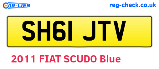 SH61JTV are the vehicle registration plates.