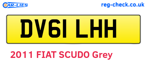 DV61LHH are the vehicle registration plates.