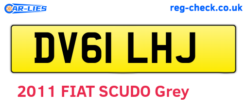 DV61LHJ are the vehicle registration plates.