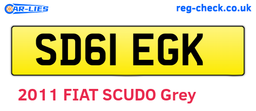 SD61EGK are the vehicle registration plates.