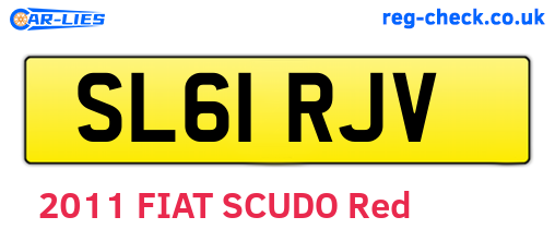 SL61RJV are the vehicle registration plates.