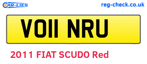 VO11NRU are the vehicle registration plates.