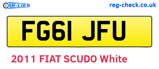 FG61JFU are the vehicle registration plates.