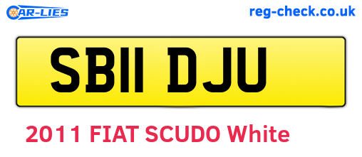 SB11DJU are the vehicle registration plates.