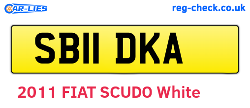 SB11DKA are the vehicle registration plates.